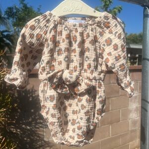 NWOT Rachel Zoe Leopard Print Baby Onesie
